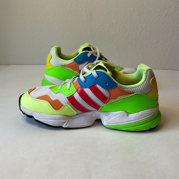 ADIDAS ORIGINALS MEN'S YUNG-96 LOW TEXTILE SHOE EE4407 YELLOW/GREEN/RED SIZE 7 - Picture 6 of 9